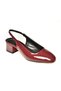 U 404603508   Burgundy Patent Leather Low Heeled Women's Shoes - 5