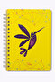 Hummingbird دفتر ملاحظات ذو مربعات حلزونية صفراء نيون - 2