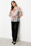 Lace-Up Patterned Blouse - 3