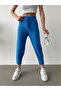 Women's Blue Pleated Leg Trousers - 3