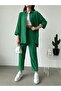 Women's Green Double Sleeve Top and Bottom Shirt Set