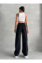 Women's Black Pleated Loose Palazzo Trousers - 4