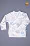 Newborn Inner and Outer Baby Bodysuit Set - with Gloves and Snaps, Blue Lion 528 - 2