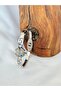 Silver Color Zircon Stone Clover Evil Eye Bead Detailed Maze Handcuff Bracelet - 3