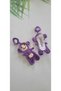 Tinky Winky Teletubby Teletabi Purple Cartoon Character 2-Piece Snap Buckle Organic Hair Accessory - 4