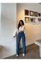 Women's Blue Wide-Leg Pants - 6