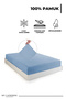 Hypoallergenic Elasticated Bedsheet, 100% Cotton Jersey Fabric, Single/Double/King Size - 4