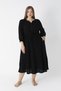 Women's Plus Size Button Detailed Belted Stylish Dress 33476 - 5