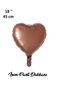 Brown Cream Tones Foil Helium Heart Balloon Set 3 Pcs - 3