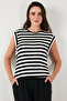 Striped Oversize Fit Crew Neck t Shirt t Shirt 5866103 - 7