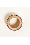 Lotus Burgundy Bamboo Napkin Ring 5 cm - 3