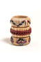 Lotus Burgundy Bamboo Napkin Ring 5 cm - 5