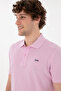 Men's Regular Fit Polo Neck Pink Basic T-Shirt 50284641-Vr041 - 3