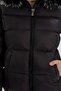 Women's Short Removable Natural Fur Hooded Padded down Coat 8347 - 6