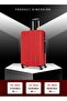 ABS Hardside Spinner Check In Medium Luggage Trolley 24 Inch Red - 3