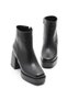 Laport Black Color Platform Women's Boots with Heel