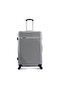 ABS Hardside Spinner Check In Medium Luggage Trolley 24 Inch Silver
