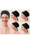 Women's Hijab 5-Piece Ruffled Stitched Bonnet Black