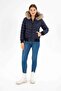 Women's Short Removable Natural Fur Hooded Padded Water Repellent down Jackets 8637 - 7