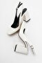 Sofia White Patent Leather Women's Heeled Shoes - 6