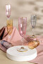 Emora 6-Piece Coffee Water Glass Set with Footed Rings in 3 Colors - 150 Cc Elegance and Sophistication