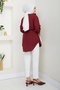 Design Detailed Tie-Up Shirt - Burgundy / Ü102 - 4