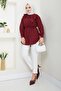 Design Detailed Tie-Up Shirt - Burgundy / Ü102 - 3