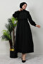 Capes Drawstring Dress Black - 2