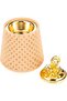 Incense Burner 9Cm X 9Cm X 10Cm Peach, Gold - 2