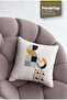 Minimal Geometric Objects Patterned 4-Piece Digital Printed Throw Pillow Pillow Case Light Powder 43x43 Cm 035 - 2
