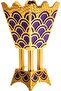 Incense Burner 11Cm X 11Cm X 22Cm Purple, Gold - 3