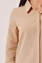 Long Sleeve Camel Tunic Shirt Dress - 7