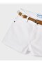 Girl's Belted Gabardine Shorts - 4