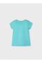 Girl's Printed Sleeveless T-Shirt Turquoise 3090 - 2