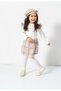 Girl's Winter 3-Piece Set with Plaid Skirt and 100% Cotton Fabric Hat - 5