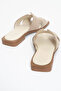 Kalven Women's Genuine Leather Slippers Beige Suede - 6