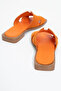 Kalven Women's Genuine Leather Slippers Orange Suede - 6