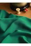Ake•R Brand Crepe Satin Draped Fabric Is Emerald Green in Color - 5