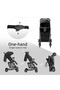 Teknum Stroller With Rocker w/ Orange Diaper tote Bag- Black - 5
