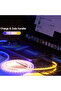 1m MULTI RGB 66W 6A Fast Charging USB to C Cable Colorful Streamer Glowing Line for Redimi ...