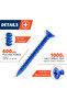 Concrete Screw Anchor Blue Flat Head Screws for Anchoring to Masonry Brick Block Cement or Stucco... - 4