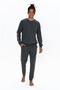 Men'S, Licensed, Uspa, (Anthracite Melange), Home Wear, 2-Piece Set