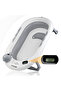 Foldable Bathtub w/ Thermometer & Baby Head Shampoo Wash Rinse Mug - Grey - 7