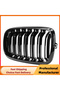 For BMW F15 F16 X5 X6 F85 F86 2014-2018 Front Bumper Kidney Racing Grille Glossy Black Car Double... - 6
