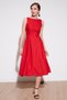 Crew Neck Regular Fit Pocketed Pleated Midi Dress DRESS 6051963 - 2