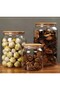 Vacuum Bamboo Lid Glass Food Jar 3 Sizes (2-3-4 Liters)
