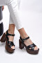 Ylllatha Women's Heeled Sandals 0012761 Black - 3
