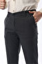 Men's Straight Cut Fabric Trousers Flexible Lycra Ankle Length Anthracite - Skinny & Normal Waist - 2