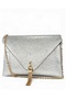 Silver Color Chain Strap Women's Portfolio & Clutch Bag (29 X 19 cm) - 3