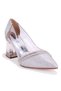 Dza07- 11153806   Silver Transparent Heeled Evening Dress Women's Shoes